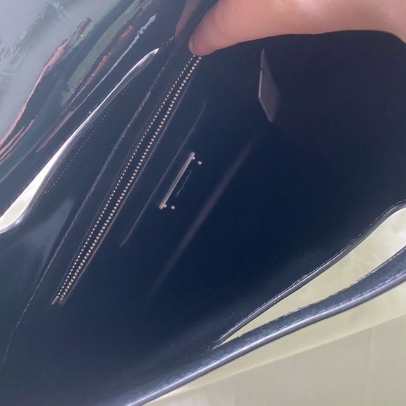 Helmut Lang NWT Black Patent Leather Flap Tote Bag - Picture 4 of 6